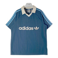 adidas アディダス IU0199 Stripe Jersey Tee ストライプ ゲームシャツ ブルー sizeXL 瑞穂店