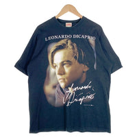 90's Leonardo Dicaprio レオナルドディカプリオ プリントTシャツ ブラック MICHAEL 1998コピーライト 韓国製 Size XL 福生店