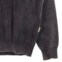 bound ハーフジップ コットンニット ポロ ロングスリーブ ウォッシュドブラック Size M 福生店