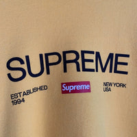 SUPREME シュプリーム 24SS Established Crewneck エスタブリッシュド クルーネックスウェットトレーナー プリント イエロー Size XL 福生店