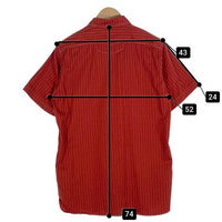 SUGAR CANE シュガーケーン ウォバッシュストライプ ワークシャツ 半袖 レッド SC38452 Size M 福生店