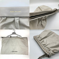 ISABEL MARANT イザベルマラン Luz ジップアップ レザー クラッチバッグ グレー 瑞穂店