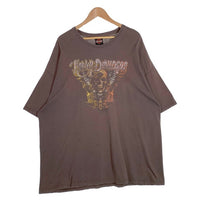 00's HARLEY-DAVIDSON ハーレーダビッドソン ダブルサイド プリントTシャツ スカル テキサス チャコール Size XXL 相当 福生店