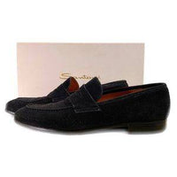 Santoni サントーニ スウェード コインローファー ネイビー B33B Size 8 福生店