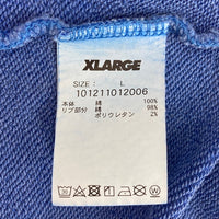 XLARGE エクストララージ PIGMENT BURN DOWN プルオーバーパーカー ブルー sizeL 瑞穂店