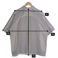 BRIGADE ストライプ ショートスリーブシャツ 半袖 ホワイト グレー Size M 福生店