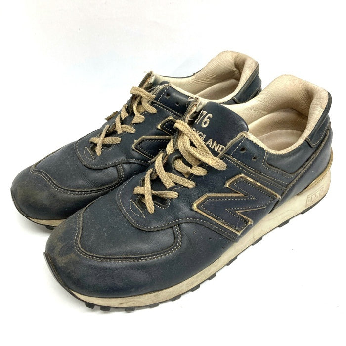 New Balance ニューバランス LM576SHI 英国製 レザー スニーカー ネイビー size26.5cm 瑞穂店