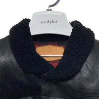 HYSTERIC GLAMOUR ヒステリックグラマー レザーヨーク ナイロン ダウンベスト 襟ボア ブラック 0294AV03 Size M 瑞穂店