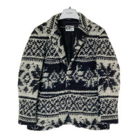ENGINEERED GARMENTS エンジニアドガーメンツ ウールニット 3B テーラードジャケット ホワイト ブラック 雪柄 Size XS 瑞穂店