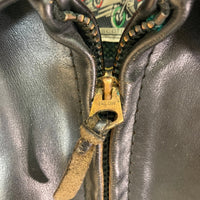 Aero leather エアロレザー ハーフベルト ホースハイド レザージャケット ブラック size38 瑞穂店