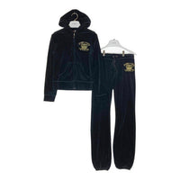 JUICYCOUTURE ジューシークチュール TRACKSUIT トラックスーツ 34460 92918 ベロアセットアップ ブラック 上下size:S 瑞穂店