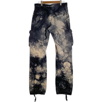 OFF-WHITE オフホワイト タイダイ染め リップストップ カーゴパンツ 裾ラインストーン ブラック OMCF015S20H86020 Size 32 福生店