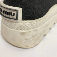 miumiu ミュウミュウ ソックス ハイカットスニーカー ブラック size39 瑞穂店