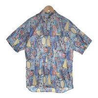 WHEIT OKK 総柄プリント 半袖シャツ ライトブルー Size M 福生店