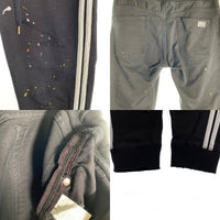 TMT ティーエムティー 19AW BLACK DENIM TRACK PANTS ブラックデニム トラックパンツ USED/ペンキ加工 TPT-F1904 Size L 福生店