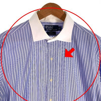 Polo by Ralph Lauren ポロラルフローレン REGENT CLASSIC-FIT クレリックシャツ ストライプ 長袖 コットン Size 43-86 福生店