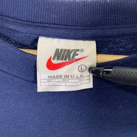 90's NIKE ナイキ ワンポイントジャンプマン刺繡 Tシャツ ジョーダン ネイビー USA製 Size L 福生店