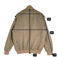 90-00's TRIPLE FIVE SOUL トリプルファイブソウル リバーシブル ナイロン ジップアップ中綿ジャケット リブ ベージュ ブラウン Size XL 福生店