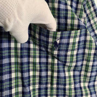 Ralph Lauren ラルフローレン BLAIRE ボタンダウン 半袖チェックシャツ ブルー Size M 福生店