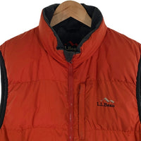 L.L.Bean OUTDOORS エルエルビーン ナイロン ダウンベスト オレンジ Prima Down Size M-R 福生店