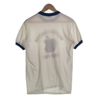 80-90's EASTERN LOGISTICS POWER PULL プリント リンガーTシャツ ホワイト ネイビー USA製 Size L 福生店