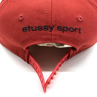 90's STUSSY ステューシー Sport Sロゴ 6パネルキャップ スナップバック ボルドー 白タグ 福生店