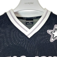 sean john ショーンジョン ロゴプリント ゲームシャツ ブラック sizeXL 瑞穂店