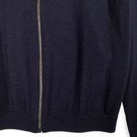PRADA プラダ ドライバーズニット ジップアップウールセーター ネイビー UMC470 やや薄手 Size 48 福生店
