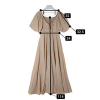 FRAY I.D フレイアイディー 21SS FWFO212061 パフスリーブワンピース ベージュ Size0 瑞穂店