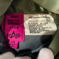 ANTI SOCIAL SOCIAL CLUB アンチソーシャルソーシャルクラブ 21AW ALPHA アルファ MA-1 フライトジャケット リバーシブル セージグリーン Size L 福生店