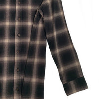 glamb グラム スタンリーロングチェックシャツ フランネル オンブレ ブラック GB15AT/SH09 Size 4 福生店