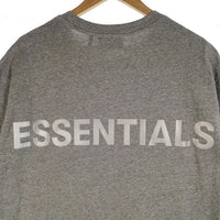 FOG ESSENTIALS エッセンシャルズ リフレクティブロゴプリント Tシャツ 裾 バックプリント グレー Size S 福生店