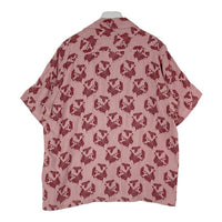 Needles ニードルズ MR240 S/S One-Up Shirt Papillon オープンカラーシャツ パピヨン柄 ジャガード織 ピンク sizeL 瑞穂店
