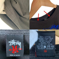 STUSSY ステューシー SWAGGER スワッガー 半袖 Tシャツ ブラック ブルー メキシコ製 Size M 福生店