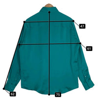 ami alexandre mattiussi アミ アレクサンドルマテュッシ ポリエステル レギュラーカラーシャツ グリーン Size 38 福生店