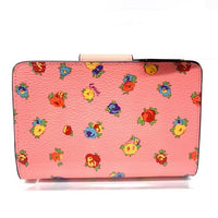 COACH コーチ C9934 二つ折り財布 PVCレザー ピンク 花 福生店