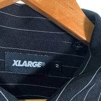 XLARGE エクストララージ S/S STRIPE WORK SHIRT ストライプワークシャツ ブラック 01191409 ポリエステル Size M 福生店