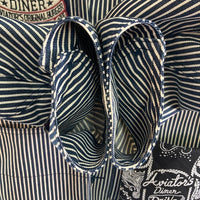 AVIREX アヴィレックス 783-3152010 ANTIFOULING COVERALL JACKET アンチフォーリングカバーオール ストライプ ネイビー sizeM 瑞穂店