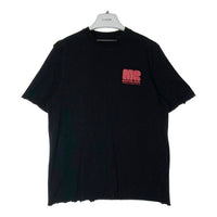 MARTINE ROSE マーティンローズ 20SS 裾袖カットオフ ワンポイント プリント Tシャツ ブラック sizeL 瑞穂店