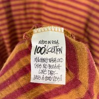 80's STUSSY ステューシー モックネック ボーダーポケットロングスリーブTシャツ レッド オレンジ USA製 黒タグ Size L 福生店