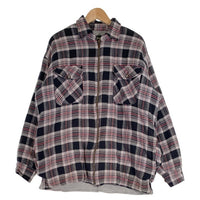 90's~ Stillwater Supply Co ジップアップ フランネルチェックシャツジャケット 中綿 グレー ブラック Size L 福生店
