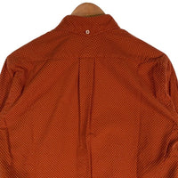 SUGAR CANE Light シュガーケーンライト ドット柄 フランネルボタンダウンシャツ 長袖 エンジ Size M 福生店