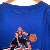 00's NIKE ナイキ Allen Iverson アレン・アイバーソン NBA 半袖 Tシャツ ブルー メキシコ製 Size L 福生店