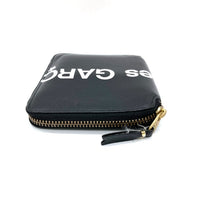 COMME des GARCONS コムデギャルソン HUGE LOGO ZIP WALLET 二つ折り 財布 ブラック 瑞穂店