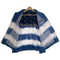 SCOTCH&SODA スコッチアンドソーダ コットン リネン タイダイ ジャケット ブルー ホワイト 172888-23-PFMM-A31 Size XL 福生店