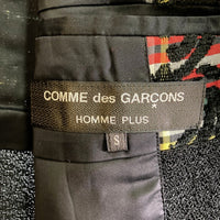 COMME des GARCONS HOMME PLUS コムデギャルソンオムプリュス PJ-C012 AD2012 フラワーレース チェック柄 コート ブラック sizeS 瑞穂店