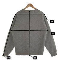 MCM by PHENOMENON エムシーエム バイ フェノメノン Reflective Monogram Sweat Shirt リフレクティブ モノグラム クルーネック スウェットトレーナー グレー MHAASJP01EG00L SizeL 福生店