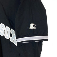 STARTER スターター CHICAGO WHITE SOX シカゴホワイトソックス 半袖 ハーフジップ プルオーバー ブラック sizeM 瑞穂店