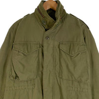 70's~ U.S.ARMY 米陸軍 M-65 3rd ミリタリー フィールドジャケット オリーブ コットン ナイロン ノンリップ 襟SERVALファスナー Size S-S 福生店