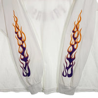 Hide and Seek ハイドアンドシーク 23AW FLAME L/S TEE フレイム プリント ロングスリーブTシャツ ホワイト Size XL 福生店